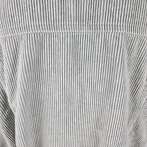 POL Size Large Light Green Corduroy Shacket Button Front Distressed Front Hem - Picture 11 of 15